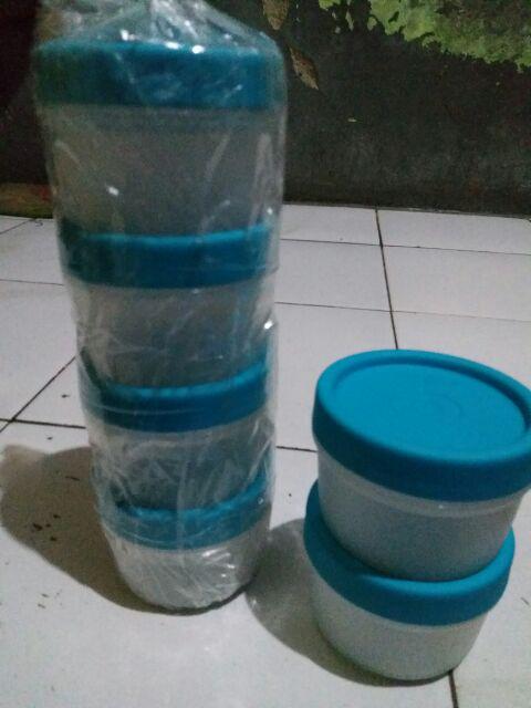 Aikenware/gift /wadah Mini/wadah Serbaguna/tutup Diputar/6pcs,promo Mini Round Translucent Tosca )