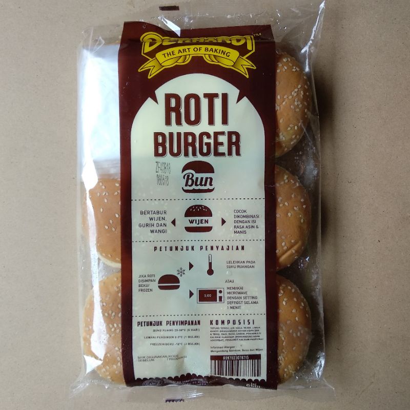 

Roti Burger ( Bun Wijen ) Bernardi isi 6 frozen food demak