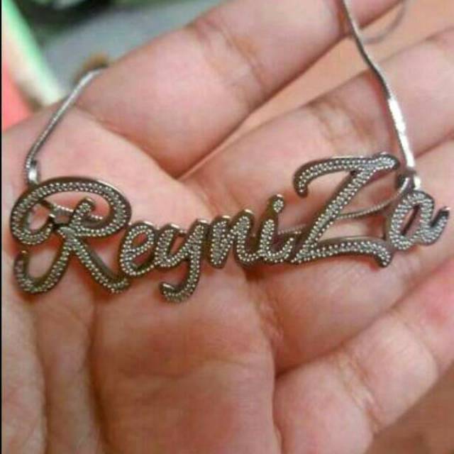 Kalung Nama Lapis Emas Murni