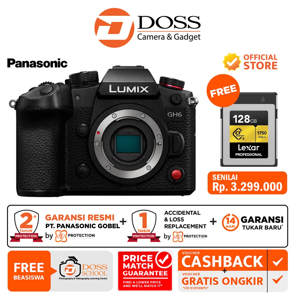 Jual Panasonic Lumix GH6 Mirrorless Camera Body Only Shopee Indonesia