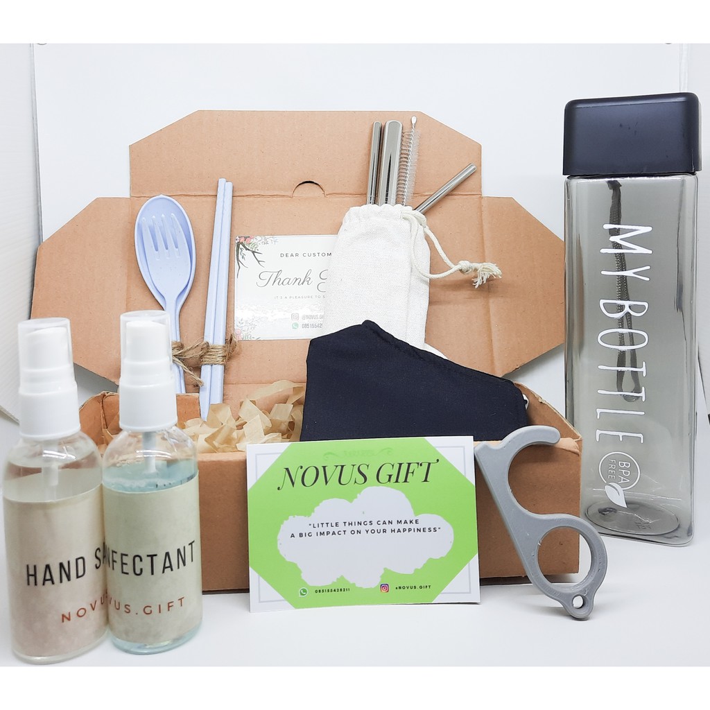 

Hampers New Normal KIt Gift Box Birthday Graduation Anniversary Wedding Gift Paket C