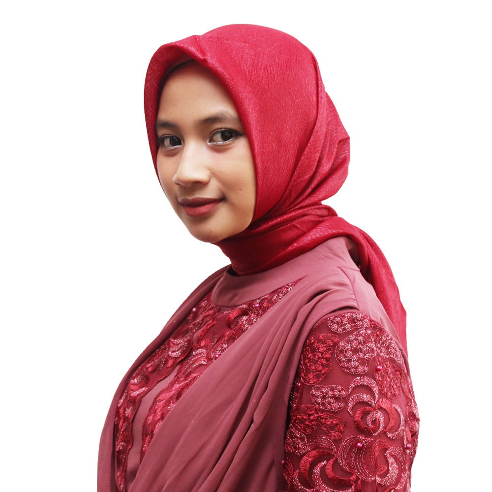  Jilbab  Mayla Bella Sinar  Organza Polos Segiempat Original 