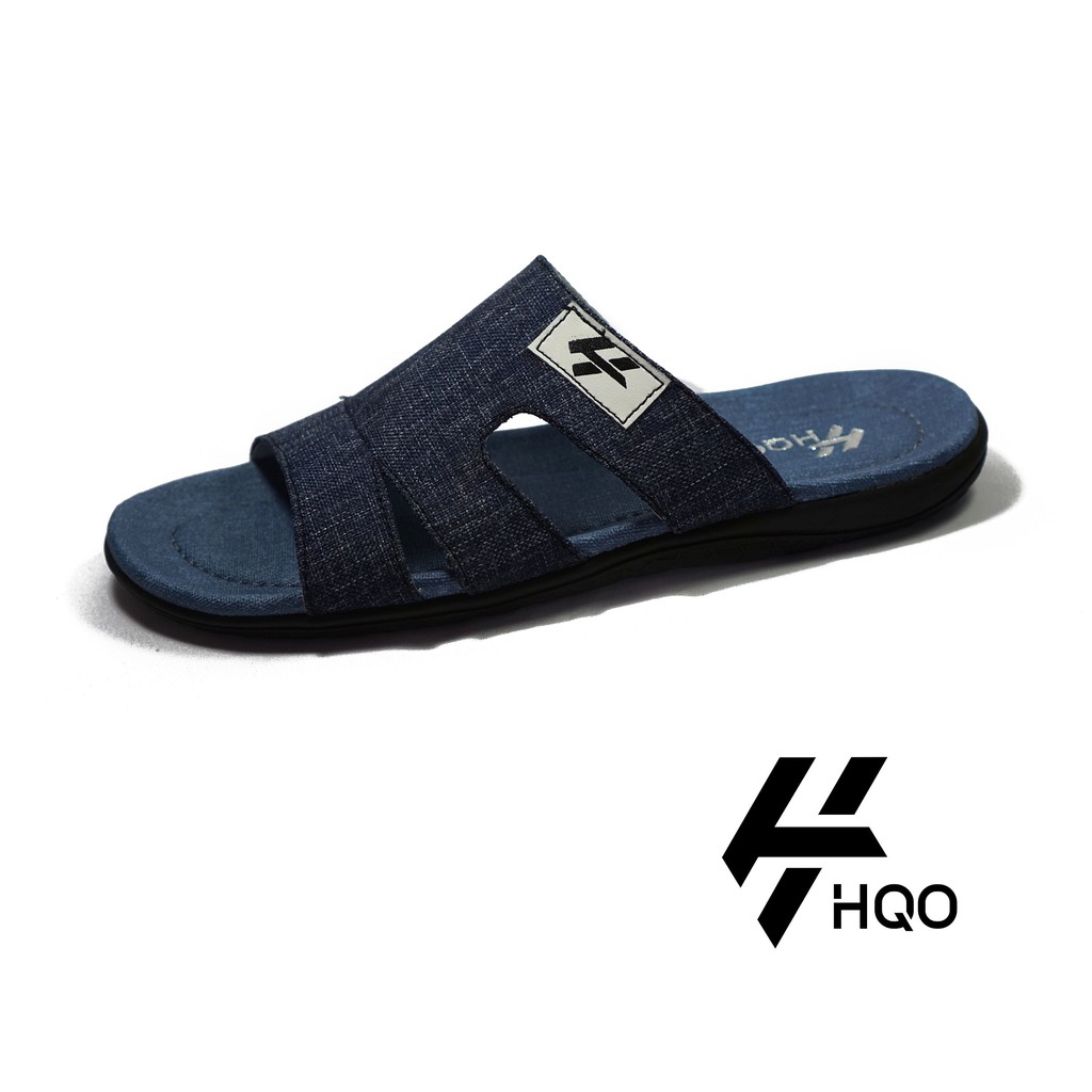 HQo Sandal Pria Terbaru / Sandal Selop Pria / Sandal Pria Denim / Sandal Pria Kasual / VINO