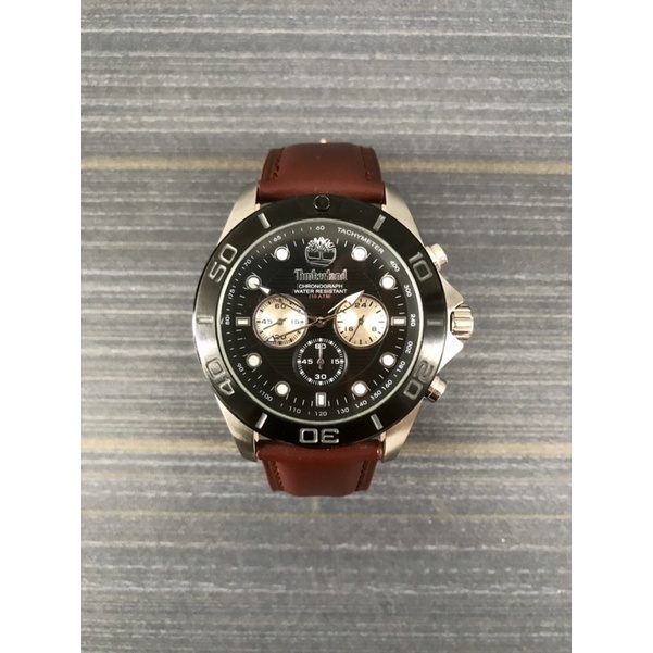 Bekas Second Preloved Timberland Jam Tangan Pria Analog Fashion Chronograph Original Black Baterai S