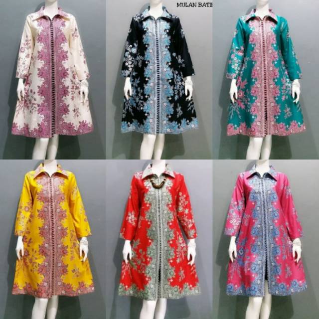 BATIK JUMBO Atasan Big Size Baju Tunik Batik Tunik Muslim Lengan Panjang