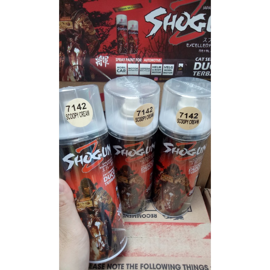 pilox pilox cat semprot duco shogunz pilok shogun scoopy cream 7142 400cc cream scoopy