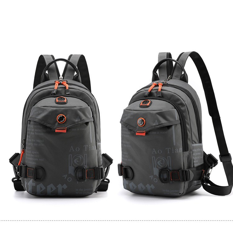 Mainland Tas Pria Punggung USB Charger Tas Ransel Dan Tas Selempang Casual Backpack TR303