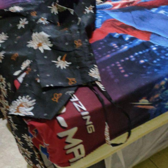 Batik Tunik Shibori Jumputan Terbaru Size S-3l / Hrb026 Yelbor Navbor / Biru Putih / Original..