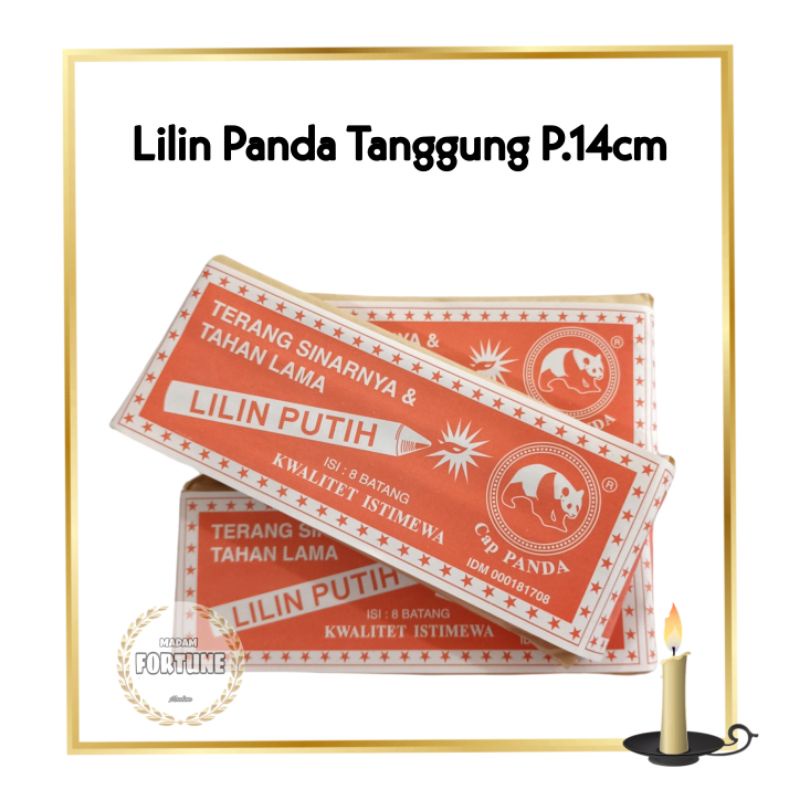 LILIN PUTIH CAP PANDA SIZE TANGGUNG PACKING KERTAS