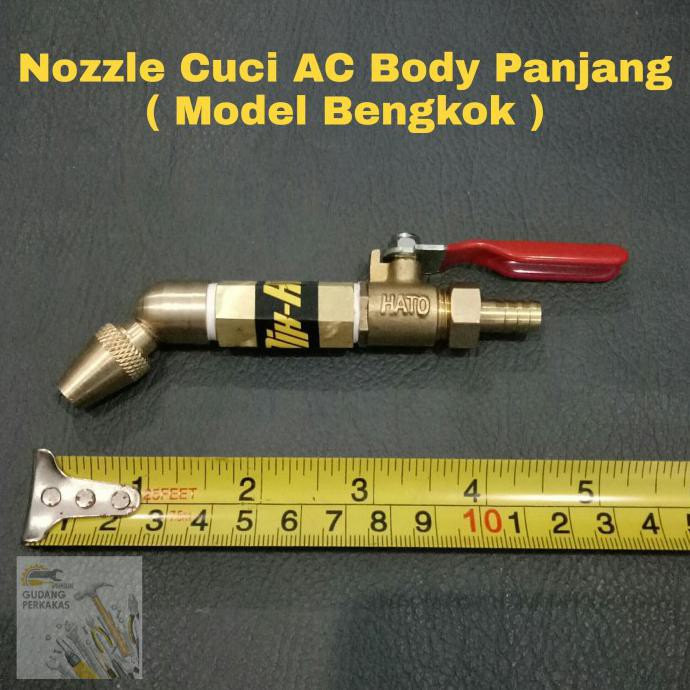 Nozzle Cuci AC Bengkok Body Panjang / Nosel Cuci AC / Nozzle Steam