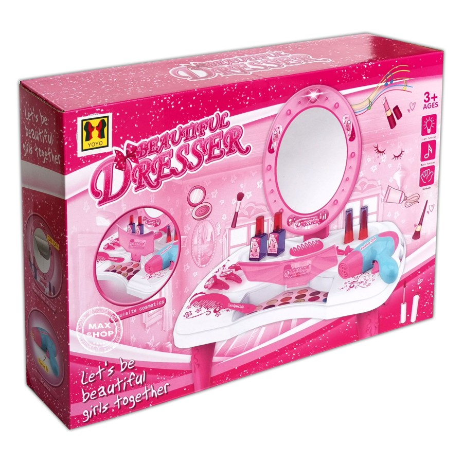 Mainan Anak Perempuan Beautiful Dresser Beauty Set Meja Rias