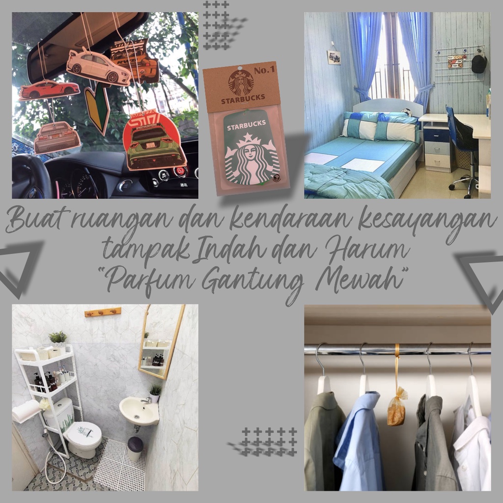 Parfum Pengharum Pewangi Aksesoris Interior Mobil Gantung Mewah Premium dan Ruangan Gantung Mewah STARBUCKS COFFEE