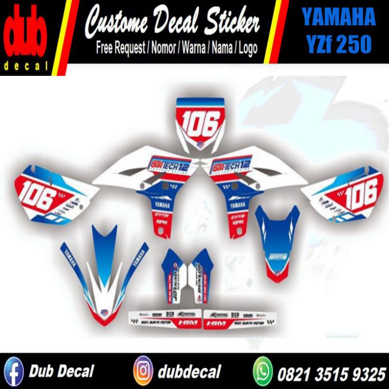 Decal Sticker YZ 250