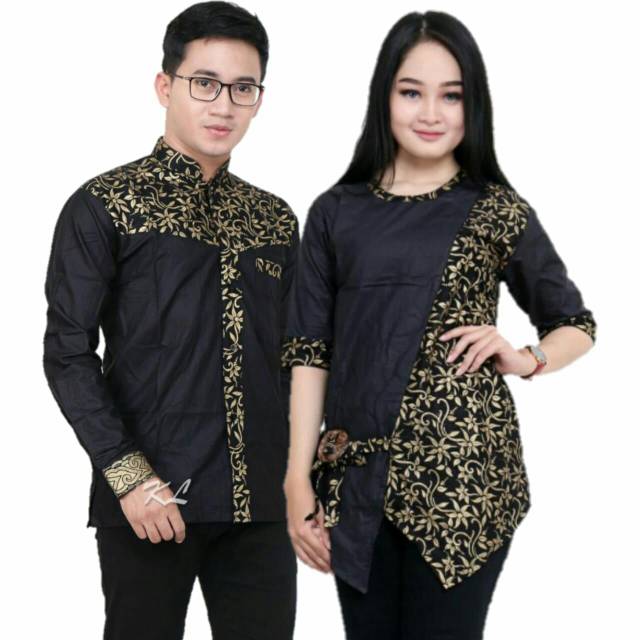 Sarimbit Batik Atasan Model Terbaru / Batik Couple Atasan Blus Batik Kombinasi Brokat Couple Batik