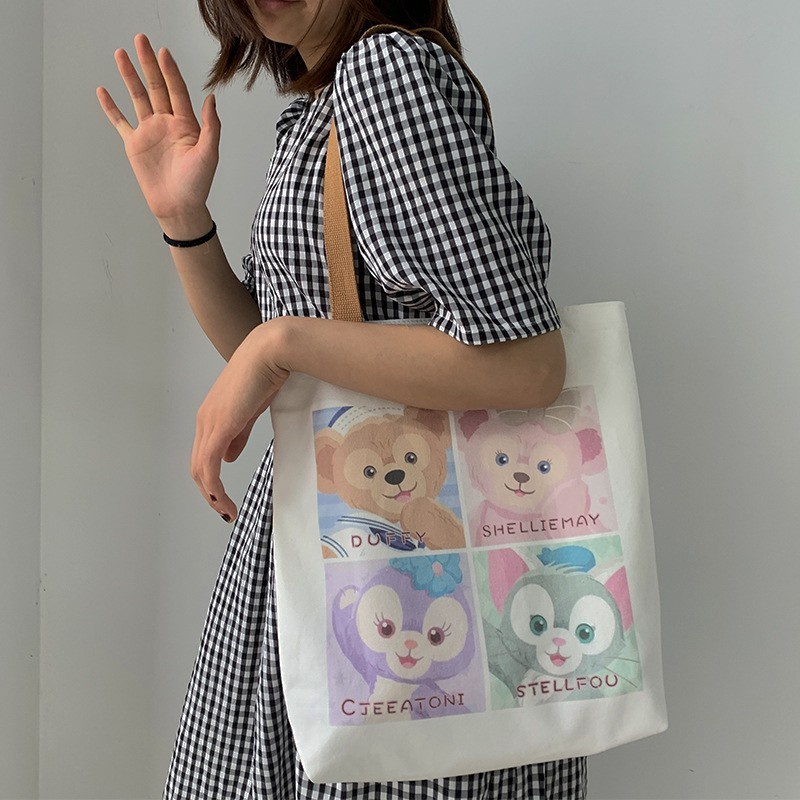 TC-82 tas kanvas canvas import shoulder bag bahu korea jepang bear