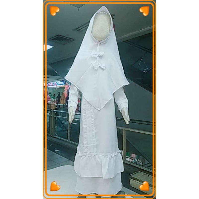 Baju Gamis Anak Perempuan/Baju Muslim Anak Putih