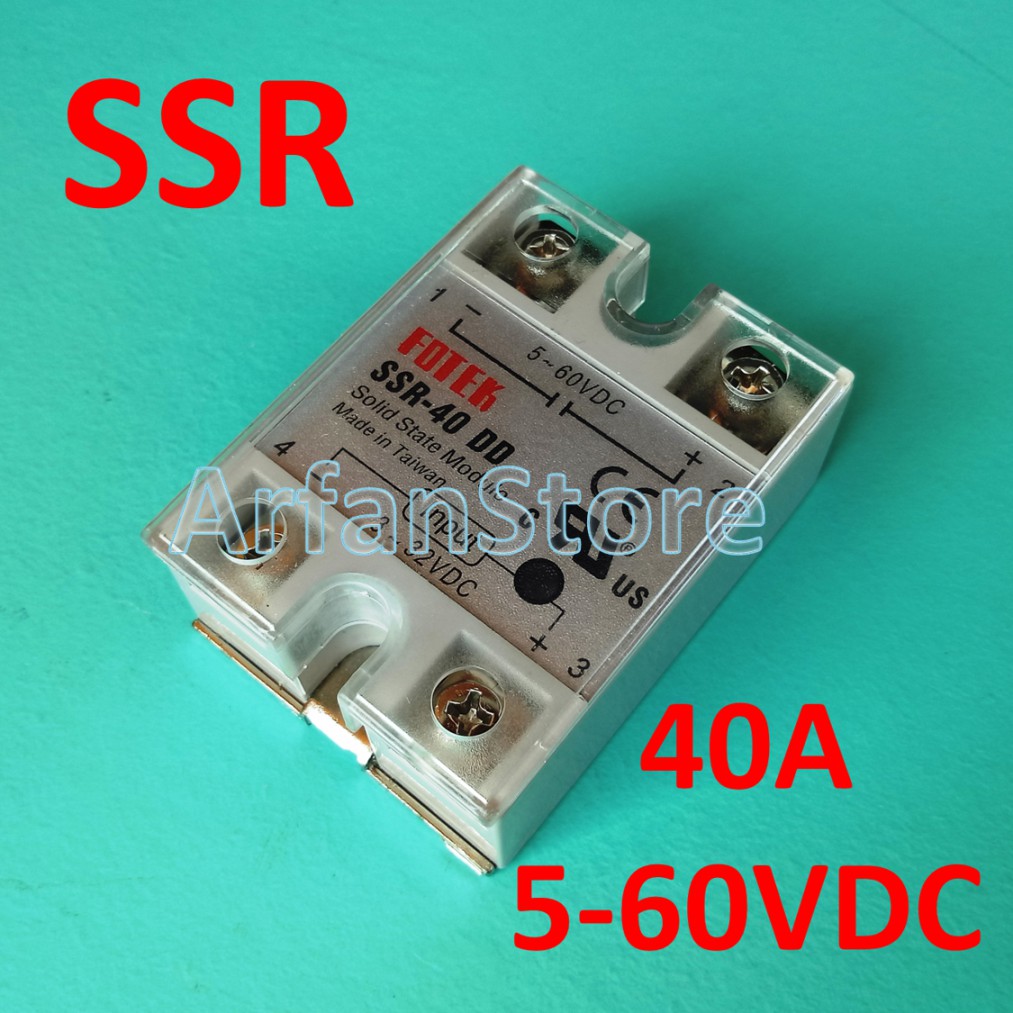 SSR 40A DC 5V - 60V DD Solid State Relay Input DC 3 - 32V SSR40DD