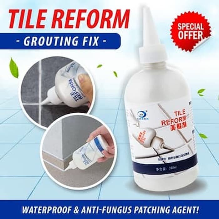 Tile Reform Original Pengisi Celah Nat Keramik Lantai/Dinding/Permukaan Waterproof Anti Jamurn 280ml