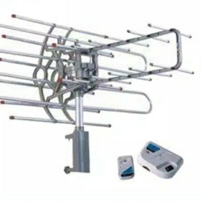 Antena TV Digital Outdoor , REMOT , Remote + Booster + Kabel 10 Meter