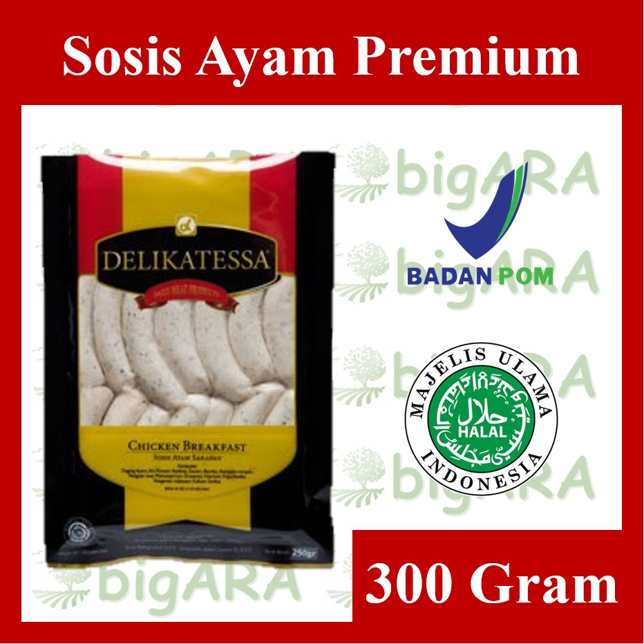 

Sosis Ayam Premium Delikatessa Hotel Chicken Breakfast 300gr 300g