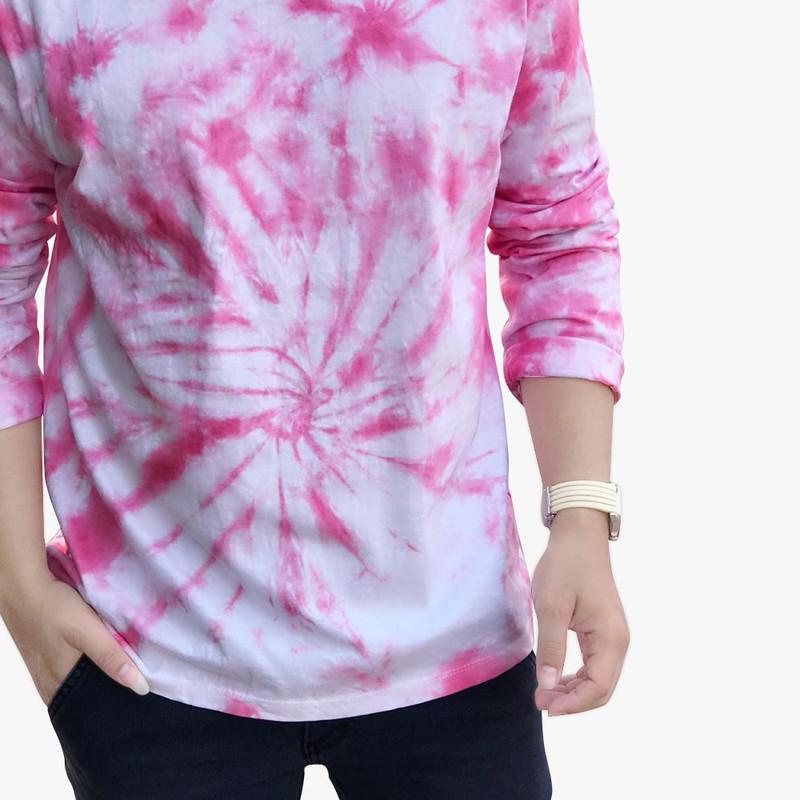 ➻ Baju Tie Dye Pria Katun Premium Kaos Cowok Lengan Panjang ♦
