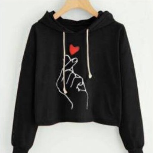 Sweater Hoodie Crop SARANGHAE BSR