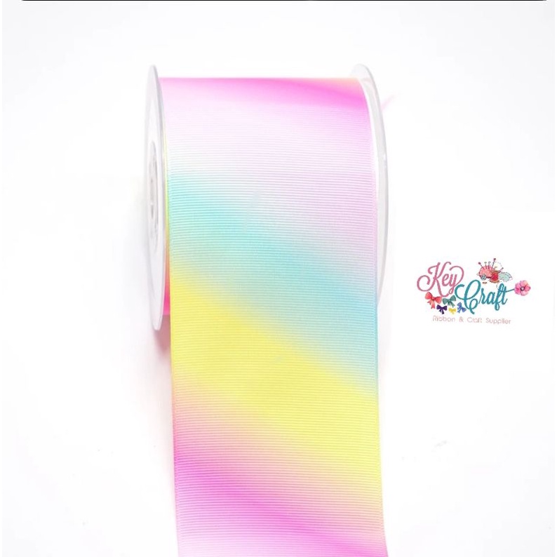 

(1roll = 50y) Pita Grossgrain size 3,8cm motif Ombre 02