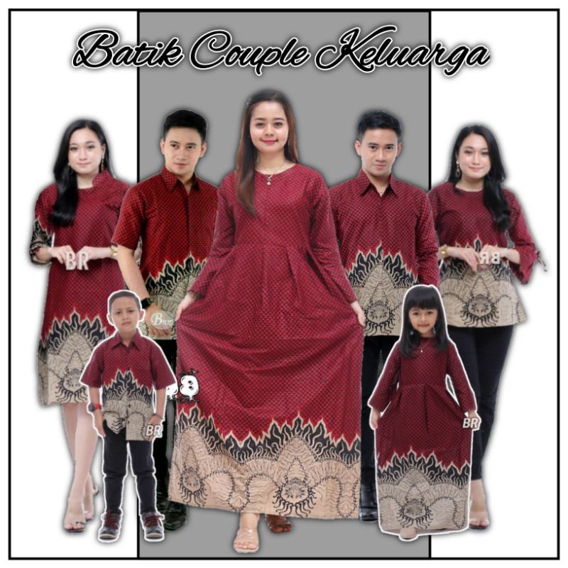 Banting Harga Couple Batik Keluarga || Setelan Couple Batik Ayah Ibu Anak Cewek Cowok || Couple Batik Family Gamis ezz9MneUAJYXMZW