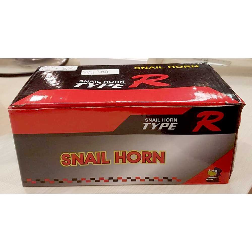 SHENG XIN Type R Klakson Keong Mobil Air Horn 12V 60dB 2 PCS - AH011-Hitam Merah