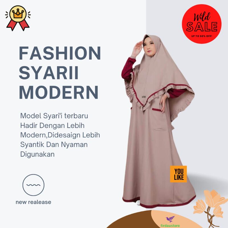 GAMIS ORIGINAL-AMANDA SET SYARII ORI AL FARO COLLECTION