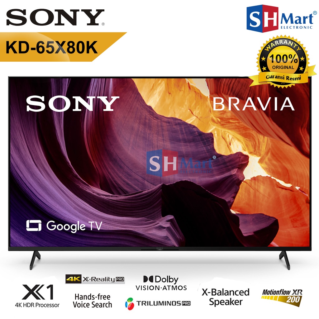 TV SONY BRAVIA 65 INCH KD65X80K SMART ANDROID LED TV UHD 4K 65X80K GARANSI RESMI (MEDAN)