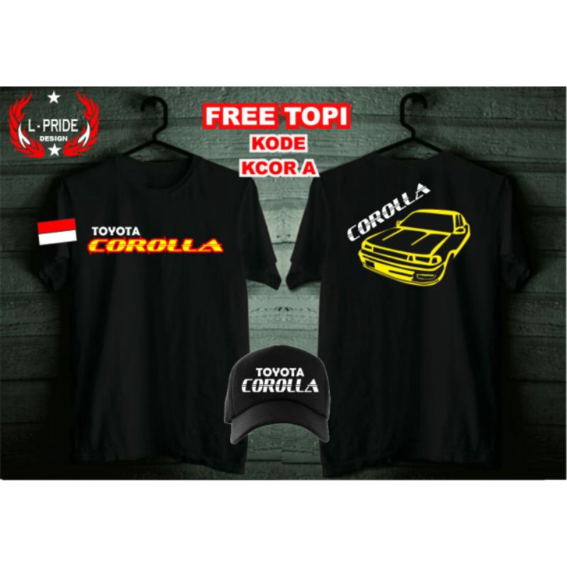 Kaos Corolla AE 112 FREE TOPI / TOYOTA COROLLA AE 112 FREE TOPI