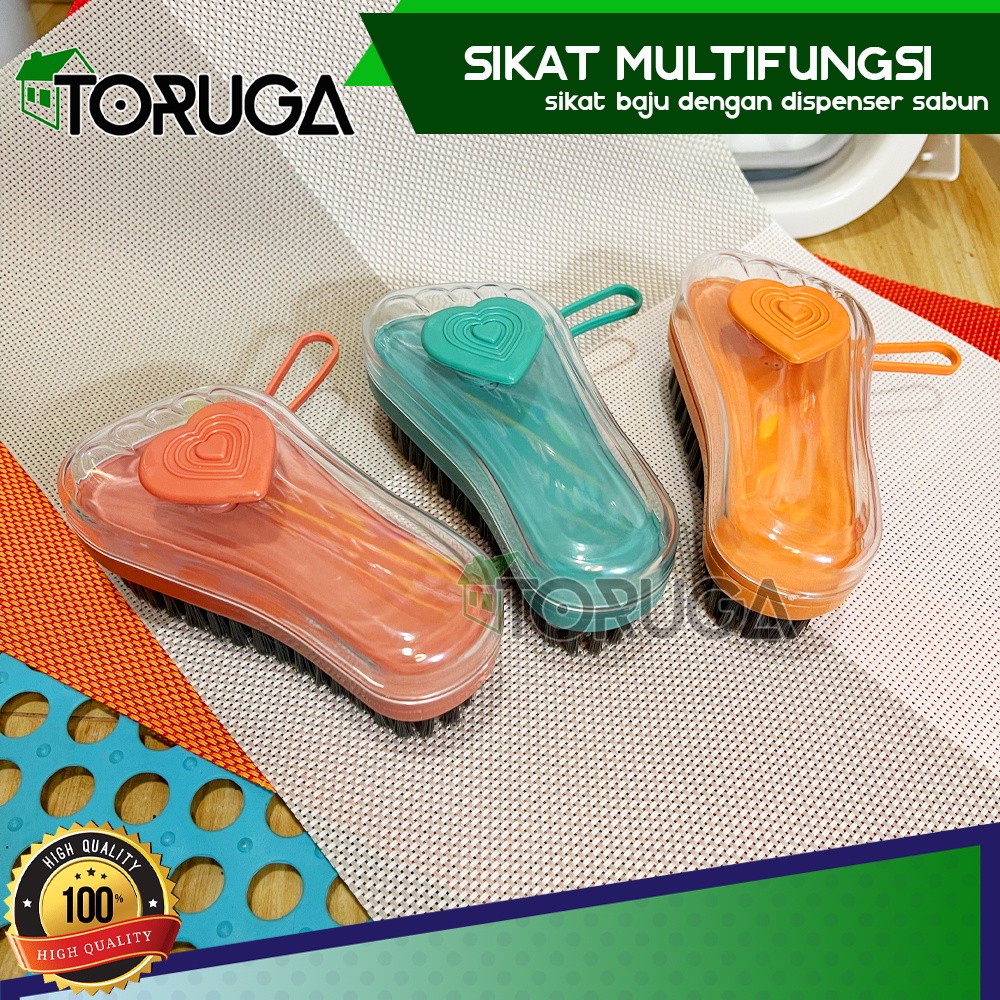 Sikat Cuci Pakaian Baju Lantai Dispenser Isi Sabun Otomatis Serbaguna