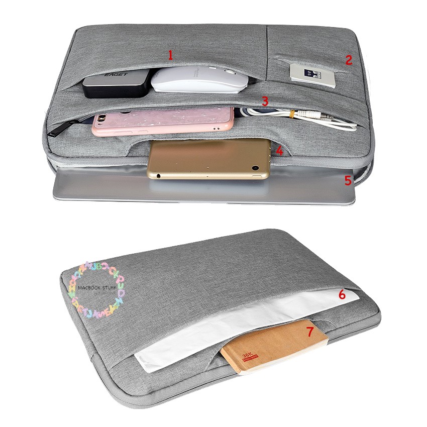 TAS LAPTOP JINJING SLEEVE CASE CANVAS SLEEVE ACER HP DELL ASUS LENOVO NEW AIR PRO TOUCHBAR CASE BAG 11 13 14 15