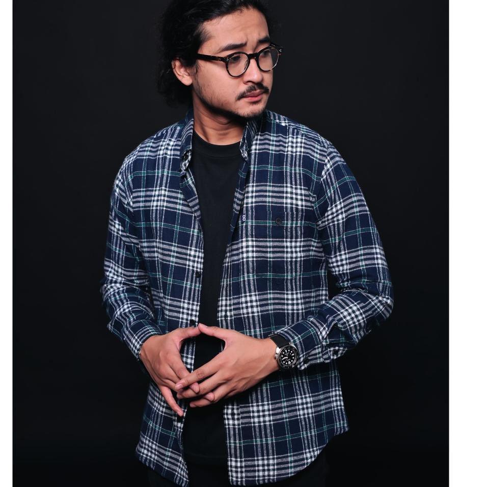 NEW Product.. BROODIS Flanel Kemeja Pria Motif Terbaru Blue Holland ₪