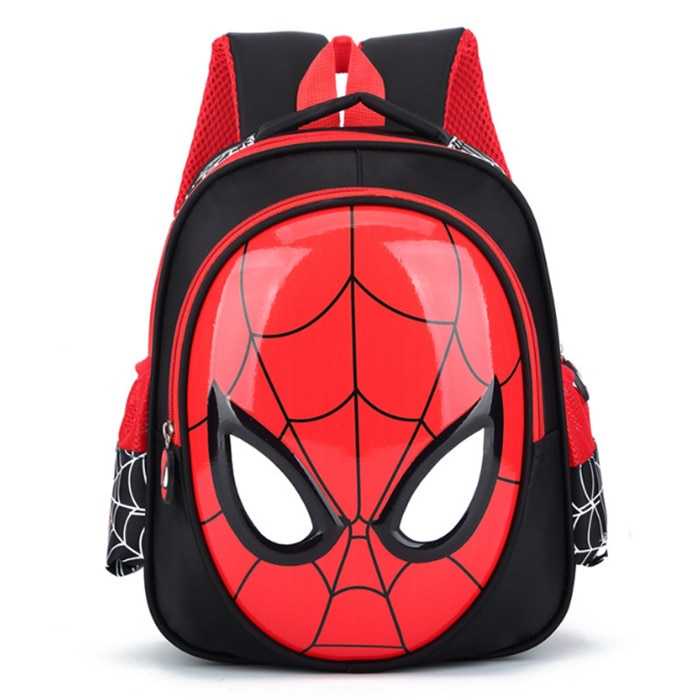 Tas Ransel Sekolah Anak Backpack Model Spiderman || Fashion Anak Barang Unik Lucu - 1801