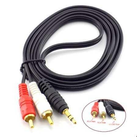 Kabel Audio Jack 3.5mm to RCA Male 2 Meter - RC3501 - Black