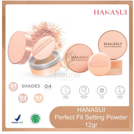 ✨SHASYA✨ HANASUI Perfect Fit Setting Powder | Loose Powder | Bedak | BPOM 12gr