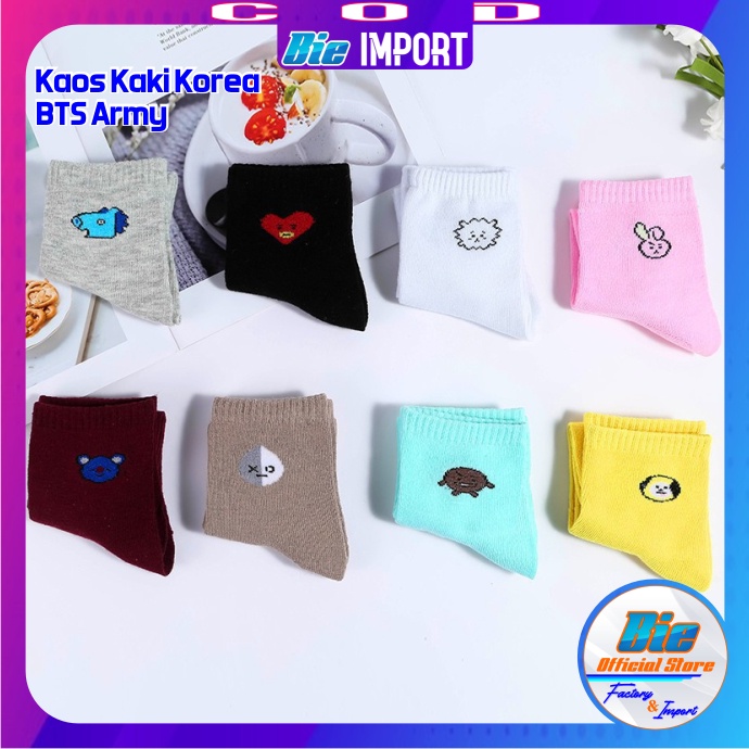 Kaos Kaki BTS Korea Wanita Impor Best Seller