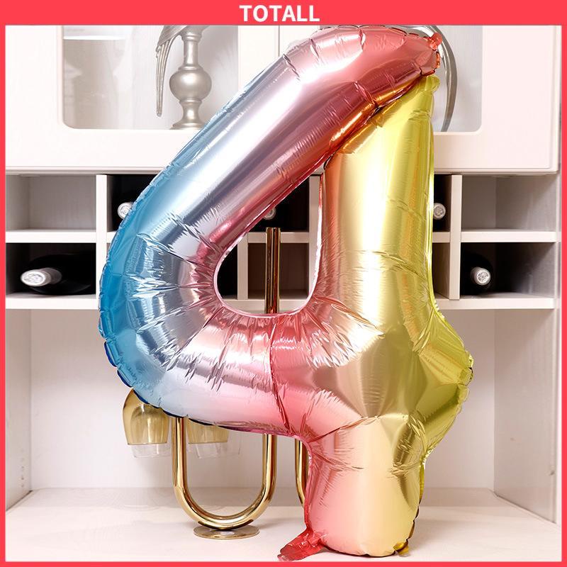 COD 32 inch digital aluminium foil aluminium film balon gradien warna pesta ulang tahun pengakuan pernikahan pernikahan-Totall