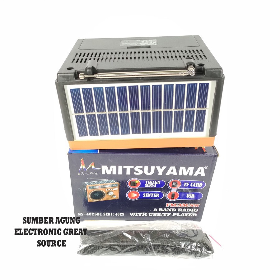 Mitsuyama MS4025BT Seri MS4029 Radio Tenaga Solar Surya MP3 Player