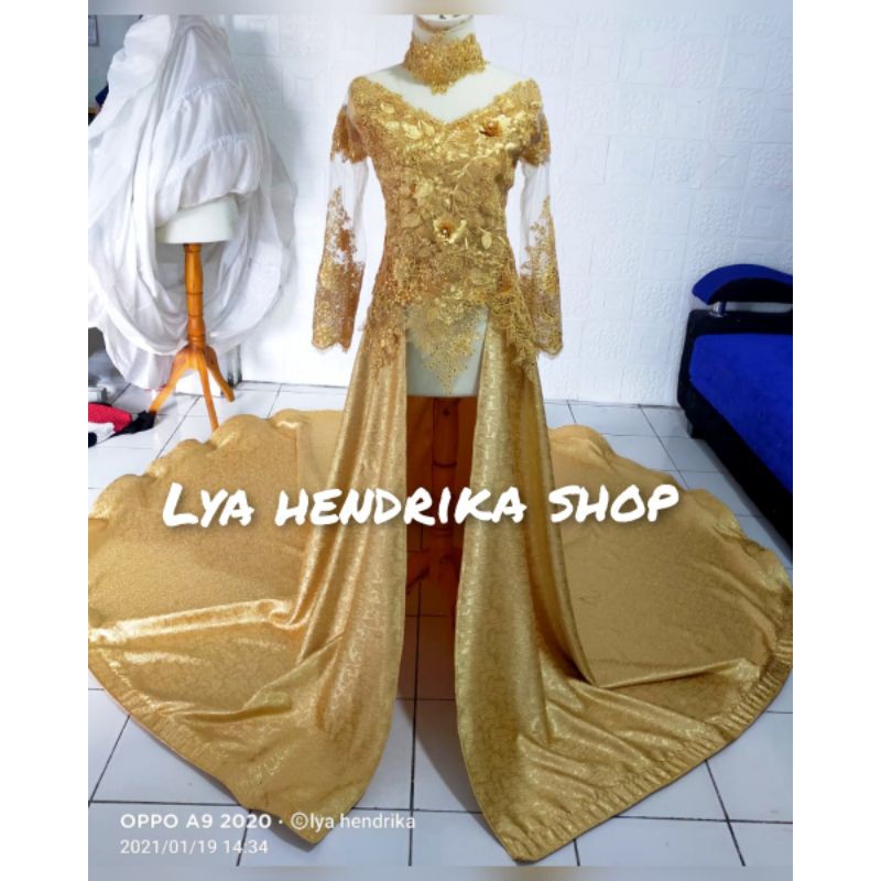 Baju pengantin atasan+ekor 3D