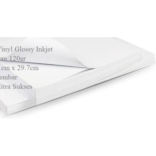 

☟ Stiker Vinyl Glossy Inkjet A4 Baru ♩