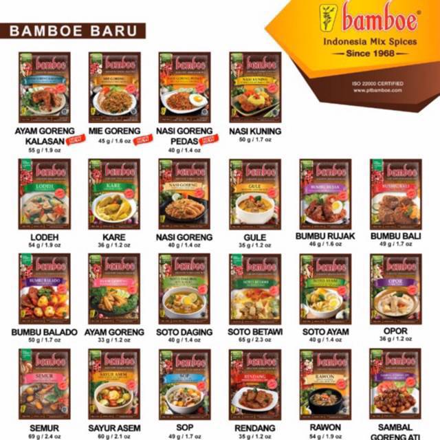 Bamboe aneka bumbu masak sachet