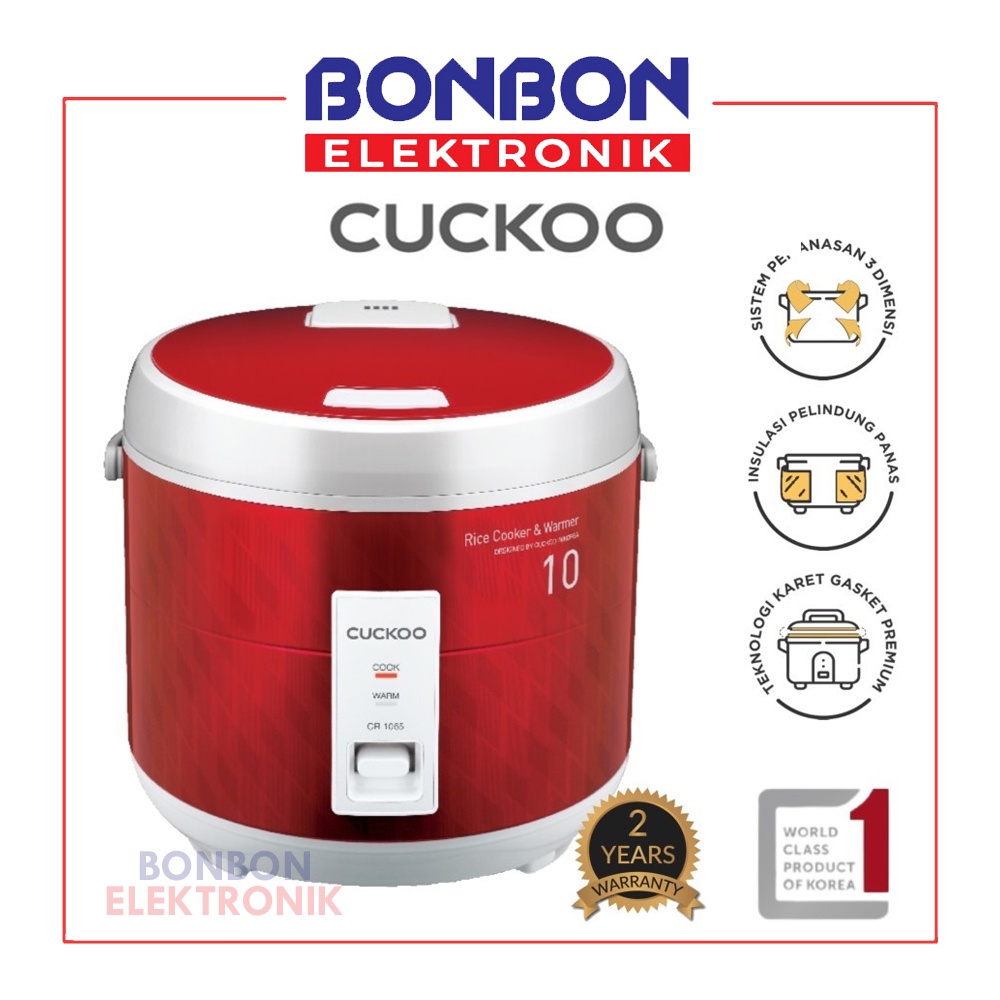 CUCKOO Rice Cooker Red Mechanical CR-1065/RD 1.8L No.1 in Korea