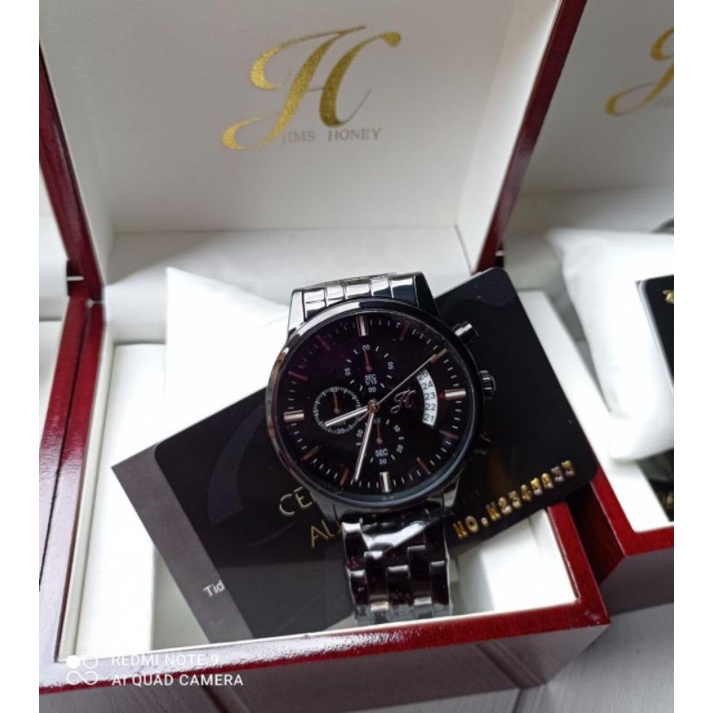 Free Box JT 8036 Jims Honey Jam Tangan Pria Waterproff Chrono Aktif