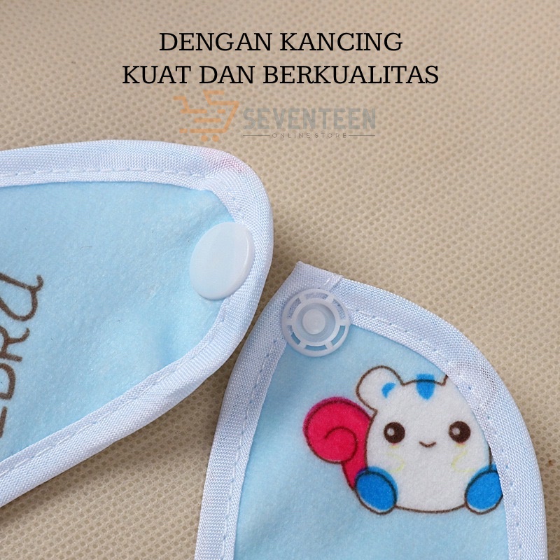 SEVENTEEN CELEMEK BAYI MOTIF KARAKTER WATERPROOF SLABER MAKAN BAYI ANTI KOTOR SLABBER BIB ANAK BAYI SLABER BAYI BIBS