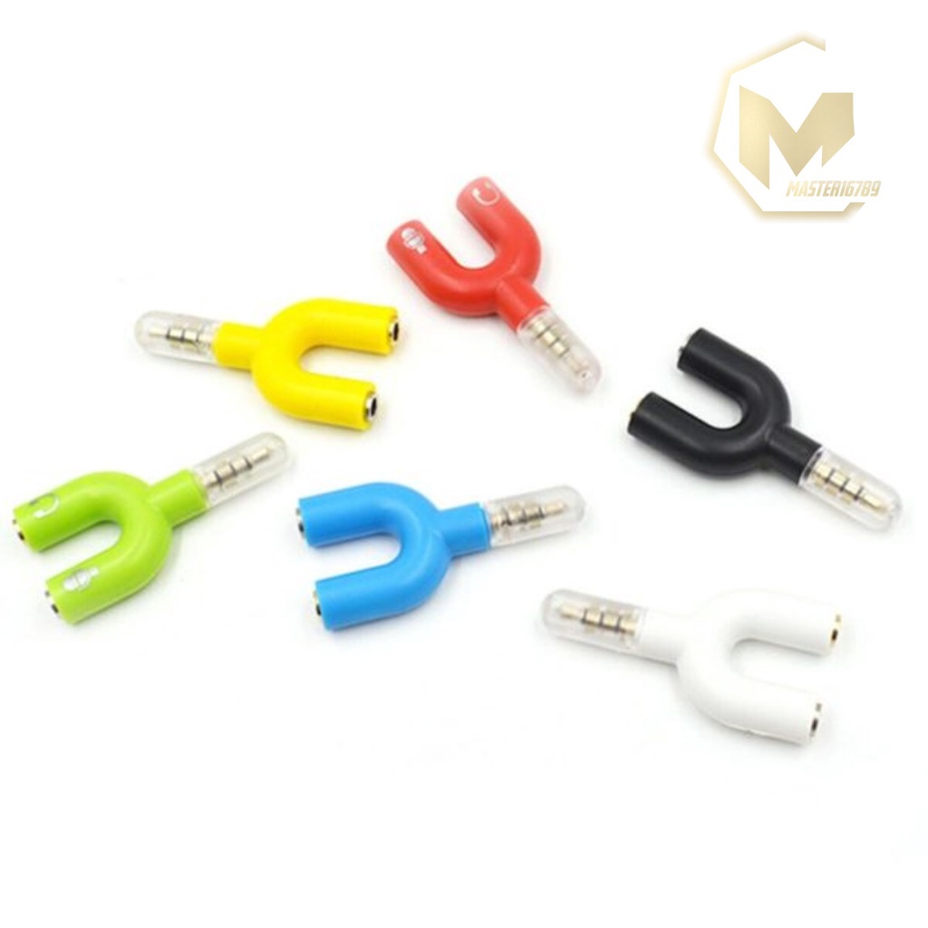 Splitter Audio / Spilter Audio Hp Model U (Mic &amp; Audio) / Splitter Audio U Jack 3.5Mm 2 in 1 MA2552