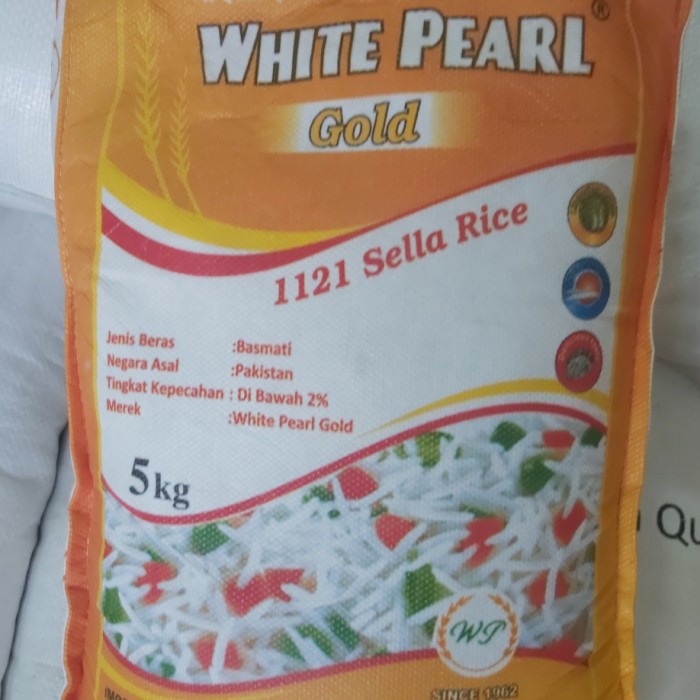 

978Eq1W Beras Basmati White Peral Kmsan Asli 10 Kg WQ012