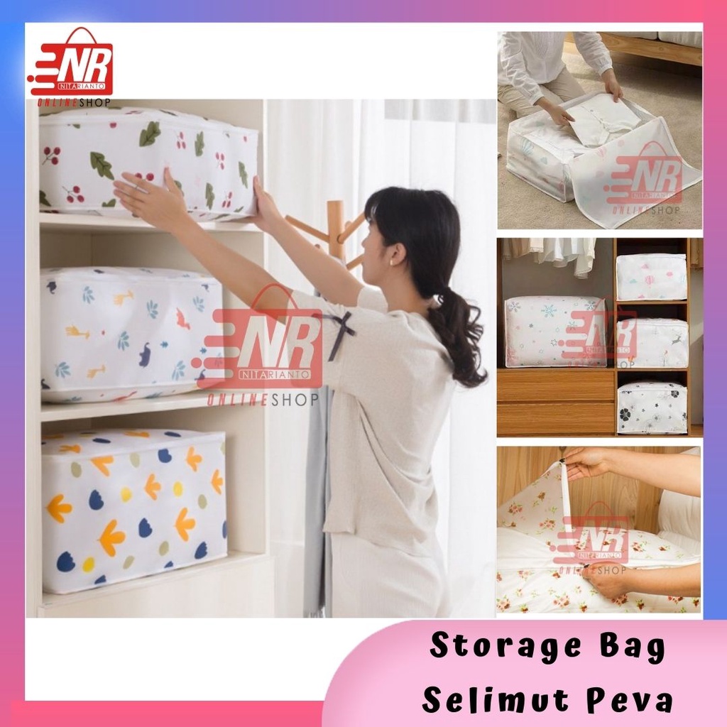 Storage Bag Peva / Storage Bag Selimut Bedcover Pakaian / Bag Box Oranizer / Cloth bag